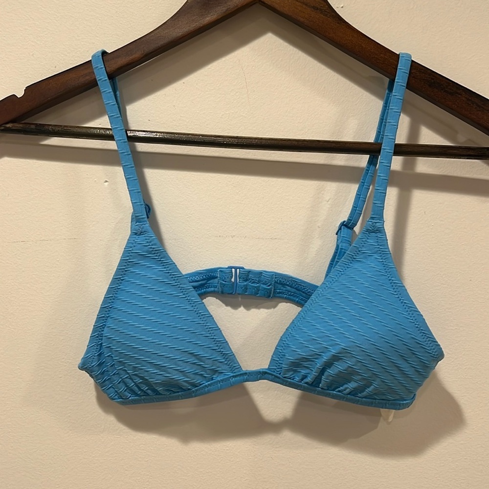 NWT Aerie Triangle Baby Blue Bikini Top - Size XXS